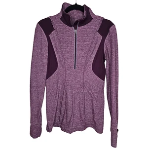 Lululemon Run You Heart Out Pullover Half Zip Heathered Plum Sz 6 Women's Long - Picture 1 of 6