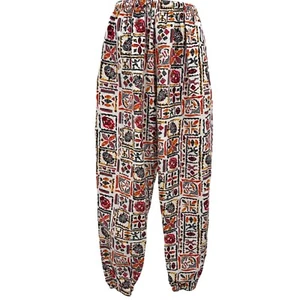 Crazy 1980s Print Baggy Joggers 100% Baumwolle Made in USA Hawaiian Print Gr. M - Bild 1 von 9