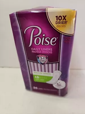 Revestimiento para incontinencia Poise, 7-1/2 pulgadas de largo, absorción muy ligera, paquete de 26 Foto 1 de 4