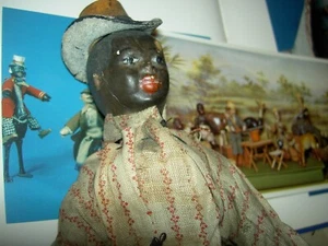 Antique Schoenhut, African Guide or Humpty Dumpty Circus Black Dude j'td. figure - Picture 1 of 24