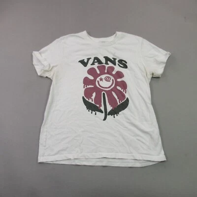 Camisa Vans Niños Pequeña Manga Corta Informal Cuello Redondo Blanca Ligera Foto 1 de 4