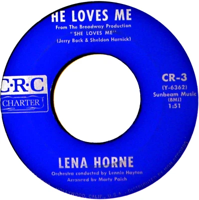 Lena Horne He Loves Me Why Was I Born NM Minor Edge Warp 45 7" Vinyl -Coupons! - Image 1 of 3
