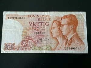 Belgium 50 Francs banknote from 1966 (#7) - Picture 1 of 2