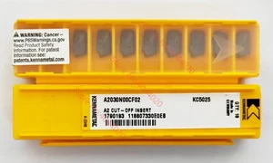 Kennametal A2022N00CR02 KC5025 CARBIDE INSERTS 10PCS A2022 Grooving Insert - Picture 1 of 3