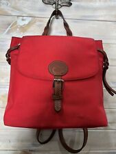 Dooney & Bourke Red Nylon Flap Backpack