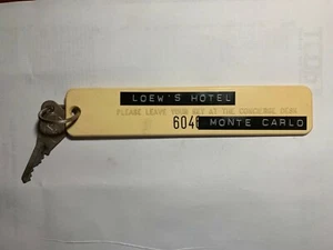 Llavero con llave Loew's Hotel Grand Hotel Room Monte Carlo Monaco #6046 RARO - Imagen 1 de 2