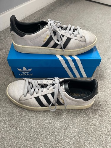 ADIDAS CAMPUS GRIGIO NERO BIANCO TAGLIA UK 11