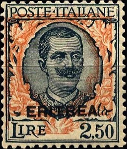 ERITREA - 1926 - Francobollo d'Italia del 1928, 2,50 l. sovr. ERITREA - Varietà - Picture 1 of 1