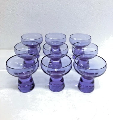 SET 9 COPPE CRISTALLO ALESSANDRITE DESIGN ATTR. S. Asti PER Arnolfo di Cambio 60 - Immagine 1 di 4