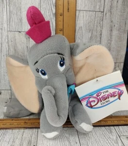Vintage Disney Store Dumbo 8” Mini Bean Bag Plush Stuffed Elephant - Picture 1 of 6