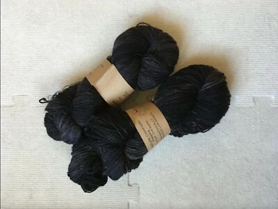 Creature Comfort Black Sock Fingering Yarn 600 yds 100 g each Merino Wool Black - Image 1 of 3
