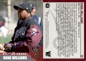 Dana Williams Signed 2002 MultiAd Wisconsin Timber Rattlers #26 Card Auto