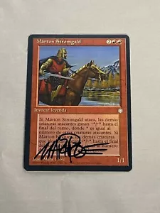 MTG Spanish Marton Stromgald Artist Proof and Signature Signed Poole - Picture 1 of 2