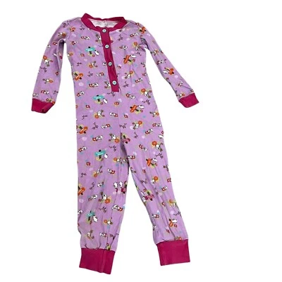 Pijama American Girl WellieWishers Hop to It Girls 6 estampado de conejito púrpura Foto 1 de 4