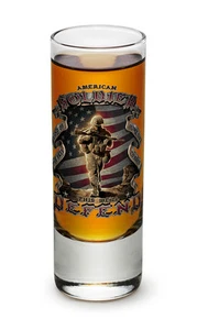 "SOLDADO AMERICANO - ""ESTO DEFENDEREMOS"" - NUEVO - 2 OZ. VIDRIO DE TIRO - Imagen 1 de 1