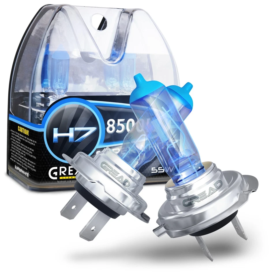 H7 BOX GREAD 8500K HALOGEN LAMPEN XENON LOOK OPTIK EFFEKT BIRNEN SUPER WHITE 55W - Bild 1 von 4