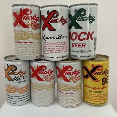 🔥LOT OF 7 - LUCKY LAGER VINTAGE BEER CANS🔥 - Image 1 of 4