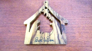 PRESEPE in legno di ulivo BETLEMME addobbo natalizio - Foto 1 di 2