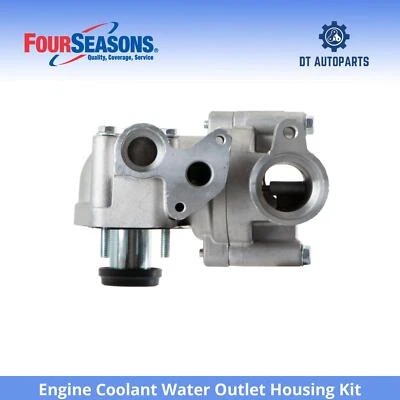Kit de carcasa de salida de agua de refrigerante de motor Cadillac CTS 2008-2014 4 estaciones Foto 1 de 4