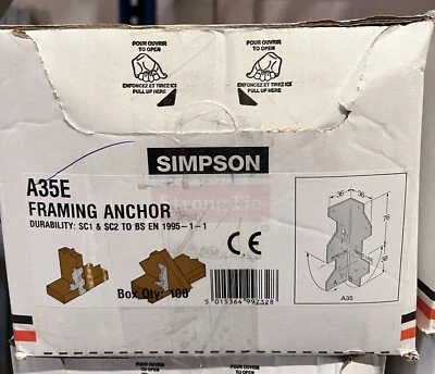 SIMPSON STRONG-TIE Framing Anchor Simpson Strongtie A35 . 100/ Box