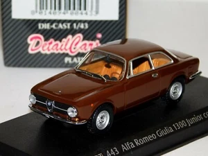 ALFA ROMEO GIULIA 1300 JUNIOR COUPE 1969 BROWN DETAIL CARS ART 443 1/43 - Picture 1 of 1