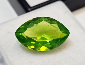 Ausgezeichneter grüner Peridot Marquise Schliff 12+ kt natürlicher lose EGL zertifizierter Edelstein - Bild 1 von 6
