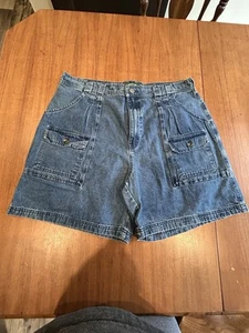 Cabela's 7-Pocket Hiker Denim Shorts Women's Size 20 Medium Blue - Picture 1 of 7