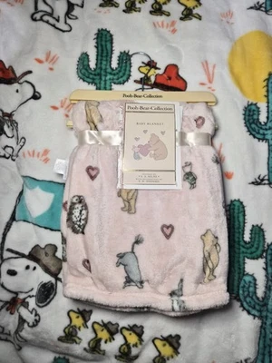 Winnie the pooh pink valentines baby balnket - New - Image 1 of 4