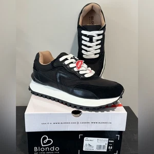 Neu Blondo Lois schwarze wasserdichte Damen-Sneaker Größe 8 - Bild 1 von 8