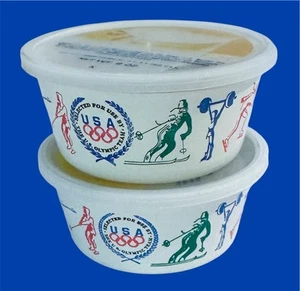Cuenco de bañera reutilizable de colección de los 80 Fleischmann's Margarine OLYMPICS utilería vacía de 2 - 8 oz - Imagen 1 de 7