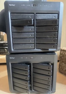 Synology DX1215 x2 Storage Expansion Unit, 12 Bay Black - Afbeelding 1 van 2
