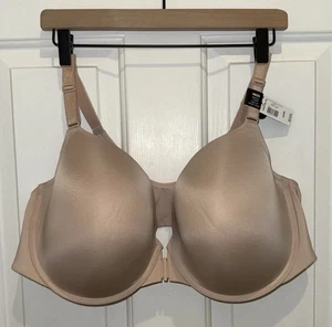 NUOVO reggiseno Torrid perfetto t shirt push up chiusura frontale 46DD rosa polvere schiena liscia - Foto 1 di 7