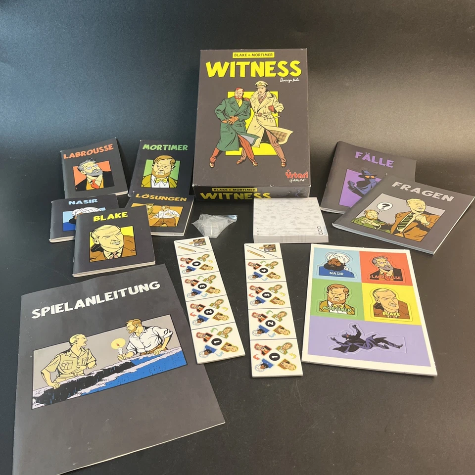 Blake & Mortimer Witness Board Game Complete Detective Cases VG Condition - Image 1 of 4
