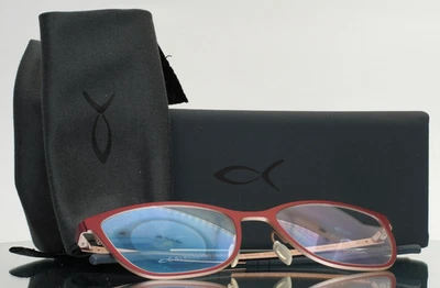 BLACKFIN BF863 Bayfront 1013 Burgundy Womens Semi Cat Eye Eyeglasses 52-18-145 - Image 1 of 4