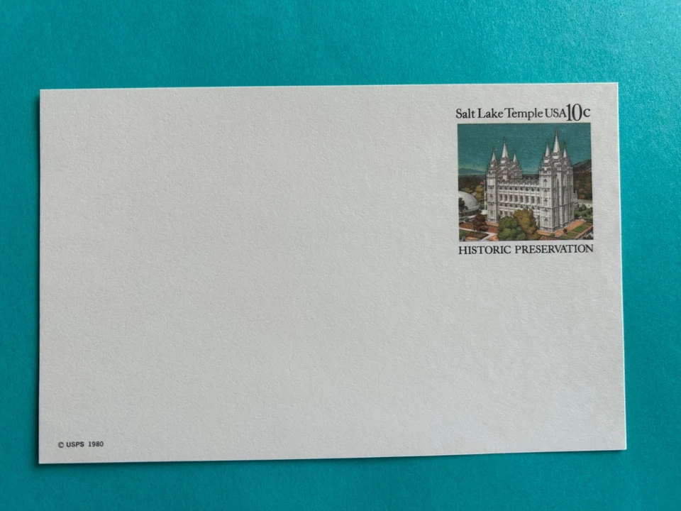 US Stamps SC# UX83 Salt Lake City Temple 10c postal card MNH 1980 - Image 1 of 1