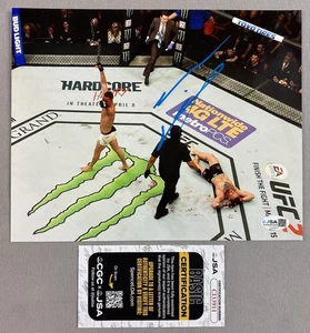 NATE DIAZ AUTOGRAPH 8x10 FIGHT VICTORY PHOTO UFC/MMA vs McGREGOR JSA CI33911 - Picture 1 of 1