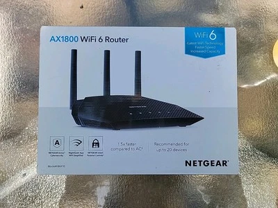 NETGEAR RAX10 IPV-6 enable WiFi-6 Router for 2 to 3 Bedroom Home - Image 1 of 4