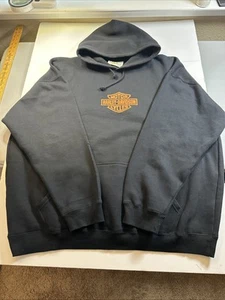 Motor Harley Davidson Cycles Fleece Pullover Hoodie Mens Sweatshirt Black #0320 - Picture 1 of 19