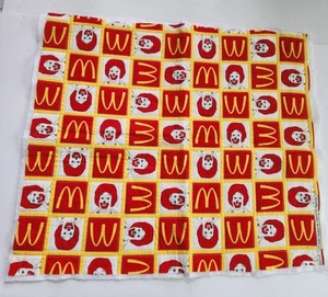 McDonald's unvollendeter Quilt Block Ronald goldene Bögen 21x18" Baumwolle Y2k Neuheit - Bild 1 von 2