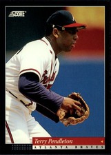1994 Score Atlanta Braves Baseball Card #72 Terry Pendleton