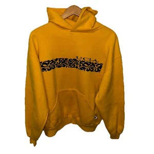 Vintage 90s UCLA Bruins Russell Athletic Hoodie Yellow Made In USA Size Large - Picture 1 of 16