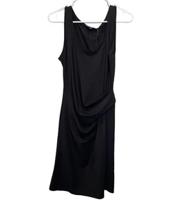 NWT Theory Ruched Round Neck Dress Sleeveless Pima Cotton/Modal Blend Size Large - Picture 1 of 9