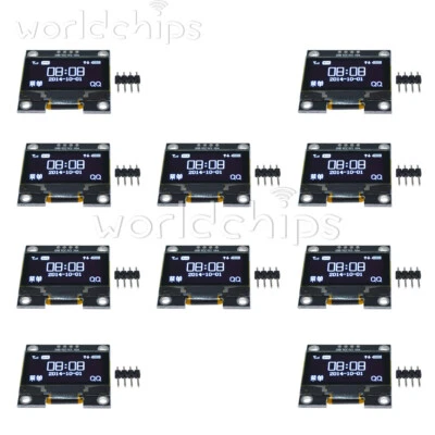 1-10 Stück 1,3" Weiß OLED LCD Display Modul IIC I2C Interface 128x64 für Arduino - Bild 1 von 4