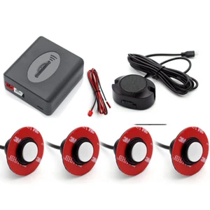 16 mm Flach Auto Hinten Rückwärtsradar 4 Parksensoren Rückfahrsummer Alarm Kit - Bild 1 von 12