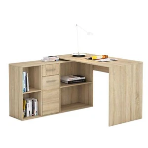 Eckschreibtisch Schreibtisch Computertisch Büro Kinder Sononoma Eiche mit Regal - Bild 1 von 8