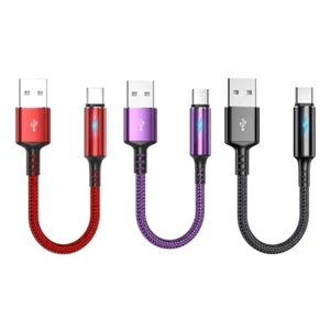 Compact USB C to USB A Charging&Data Cable 2.4A for Mobiles,Tablets 25cm - Zdjęcie 1 z 11
