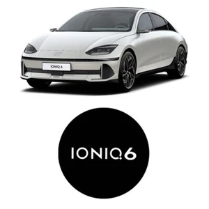 Rear Fuel Cover Protector Carbon Black Decal Sticker 1p (Fits: 2023+ Ioniq6) - Picture 1 of 3