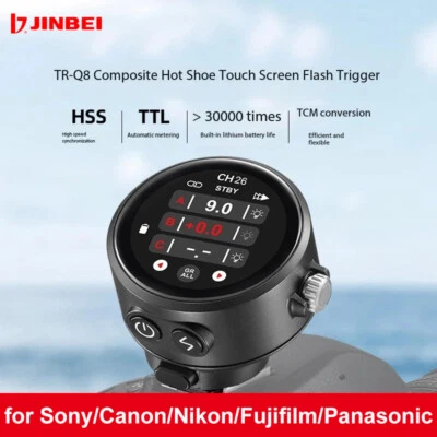 Jinbei TR-Q8 TTL HSS Wireless Flash Trigger Transmitter for Canon Nikon Sony Fuj - Image 1 of 4