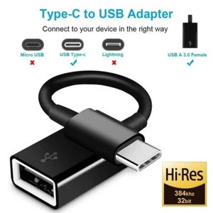 For Pro/Air Galaxy S20 Ultra TypeC Male to USB A Type-C OTG Cable Female Adapter - Picture 1 of 14