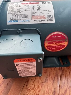 Leeson 121929.00 WattSaver Electric Motor 3HP 3PH 3490RPM 145TC Fr C145T34FK43B - Image 1 of 4